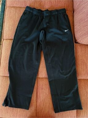 Nike Black Women's Jogger Sweatpants with White Swoosh